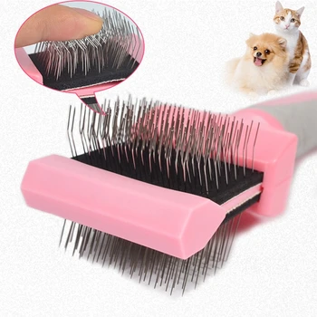 

Dog Puppy Cat Pet Hair Shedding Grooming Trimmer Comb Brush Slicker Rake Tool