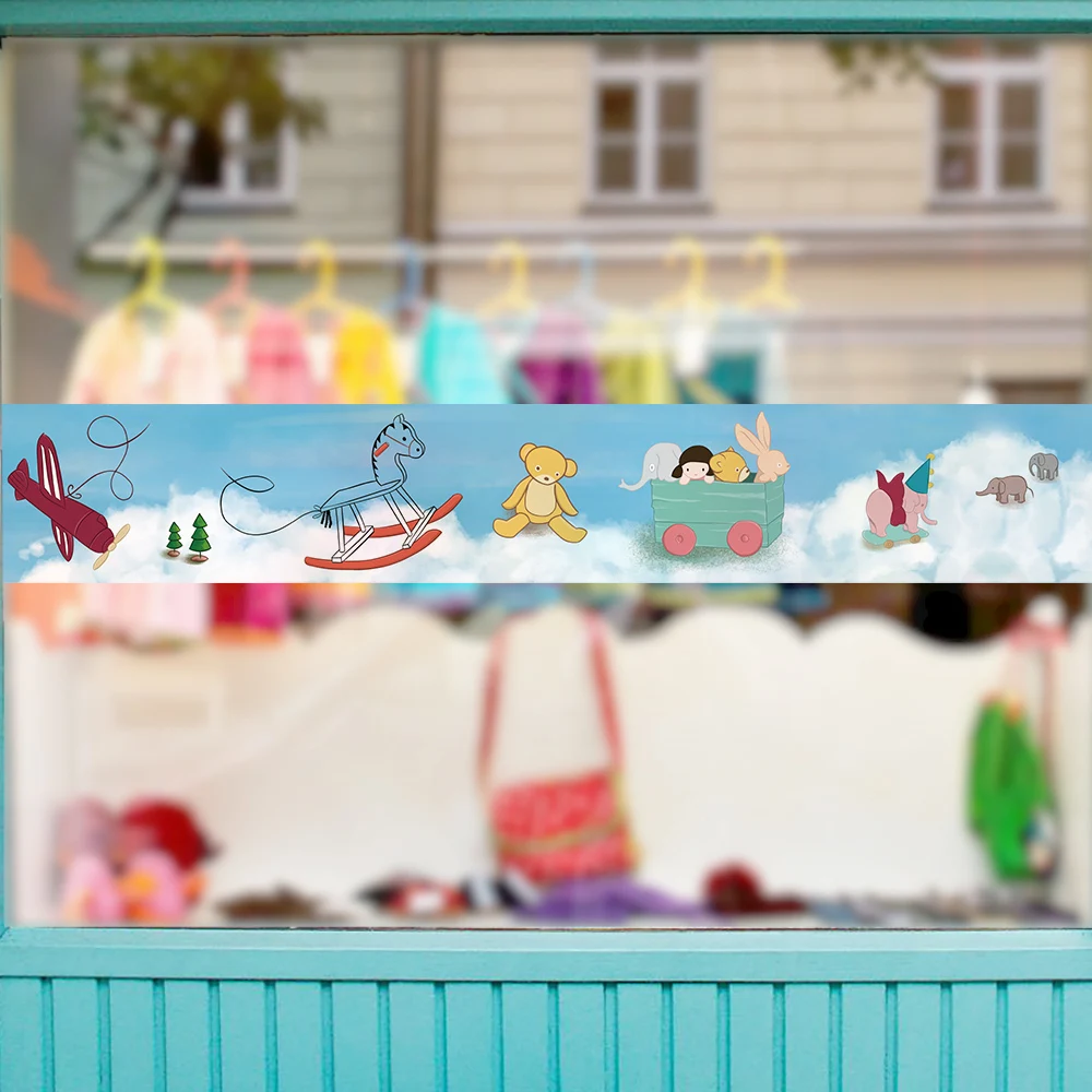 

Cartoon Waist line bathroom Decorative Decal Window Stickers Removable,store Glass window Decals Decor QTM465