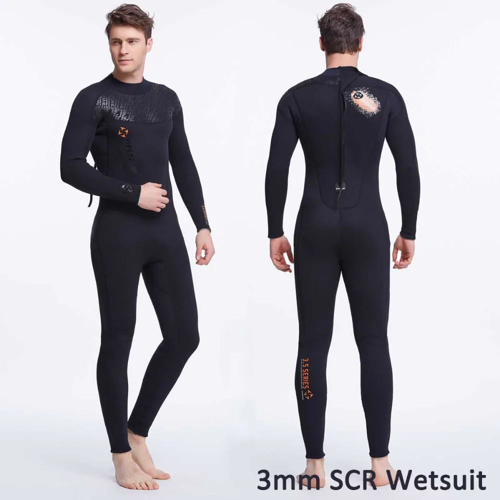 Dive & Sail Brand NEW Cool Black Wetsuit 3mm SCR Nylon Men's Wet Suit