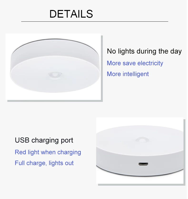 Магнит адсорбции 6LED ночник с датчиком движения лампа USB зарядка ванная коридор шкаф кухня прикроватный туалетный датчик света ночник детский датчик движения
