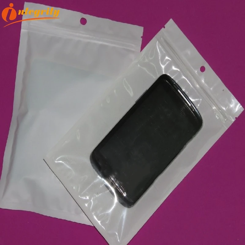 

500pcs/lot 18*26cm Clear+white Retail Plastic Packaging bag,Package Poly bag,beat light packing bag by DHL free shipping