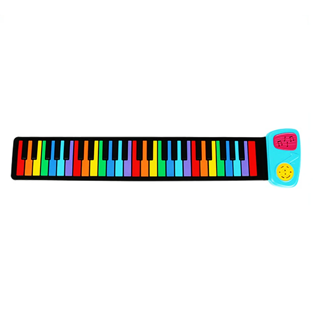 Дети 49 ключ Динамик ручной рулон пианино портативный складной Электронная Мягкая клавиатура малыш музыкальная игрушка