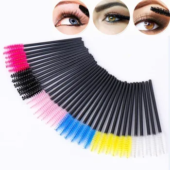 

KESMALL 500PCS Makeup Brush Disposable Mascara Wands Applicator Eyelashes Extensions Beauty Cosmetics Tools Random Color CO954