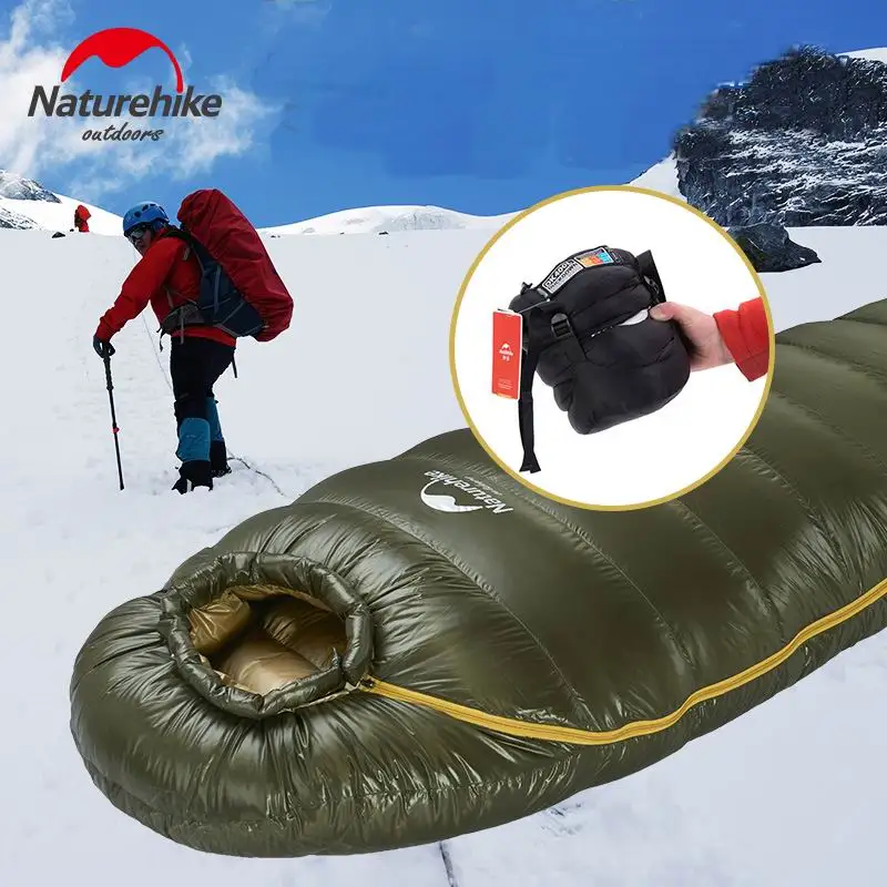 Спальный мешок Naturehike для мам на 90% утином пуху спальный одного кемпинга пешего