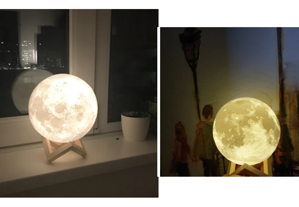Прямая поставка; Луны лампа 8 см до 24 см Красочный изменить сенсорный USB светодиодный ночной Светильник креативный подарок получить usb-лампа бесплатно
