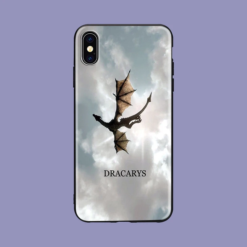 Черный мягкий чехол для телефона DRACARYS Game Thrones daeneris Dragon для iPhone 8 7 6 6S Plus X XS MAX 5 5S SE XR Jon Snow - Цвет: 627