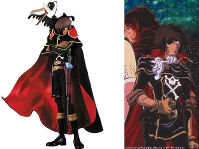 Captain Harlock костюм Для мужчин платье карнавальные костюмы прохладно Cospaly Galaxy Express
