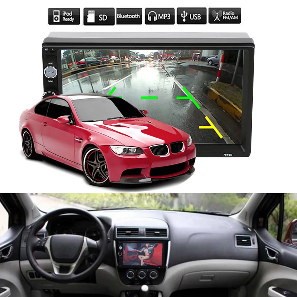 

2 Din Car Video Player 7" HD Player MP5 Touch Screen Digital Display Bluetooth Multimedia USB Car Radio Autoradio