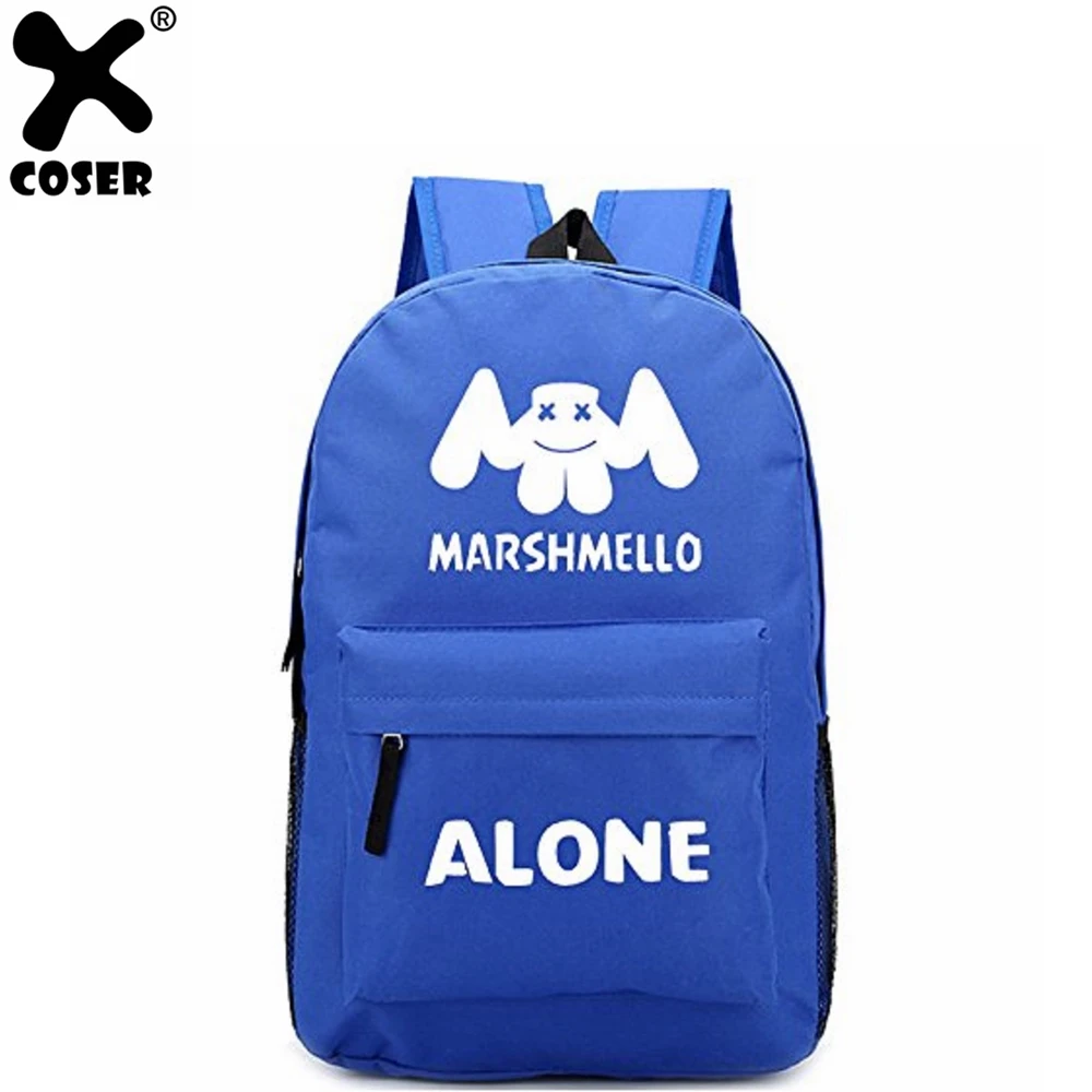 XCOSER DJ Marshmello рюкзак косплей черный и белый Оксфорд ткань шаблон сумка Высокое