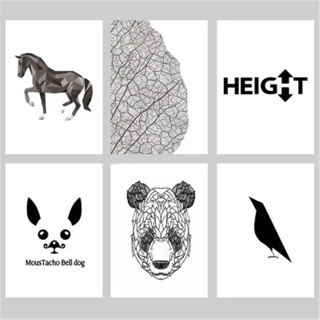 Online Shop Poster Mencetak Surat Simbol Kartun Kecil Hewan Kepala