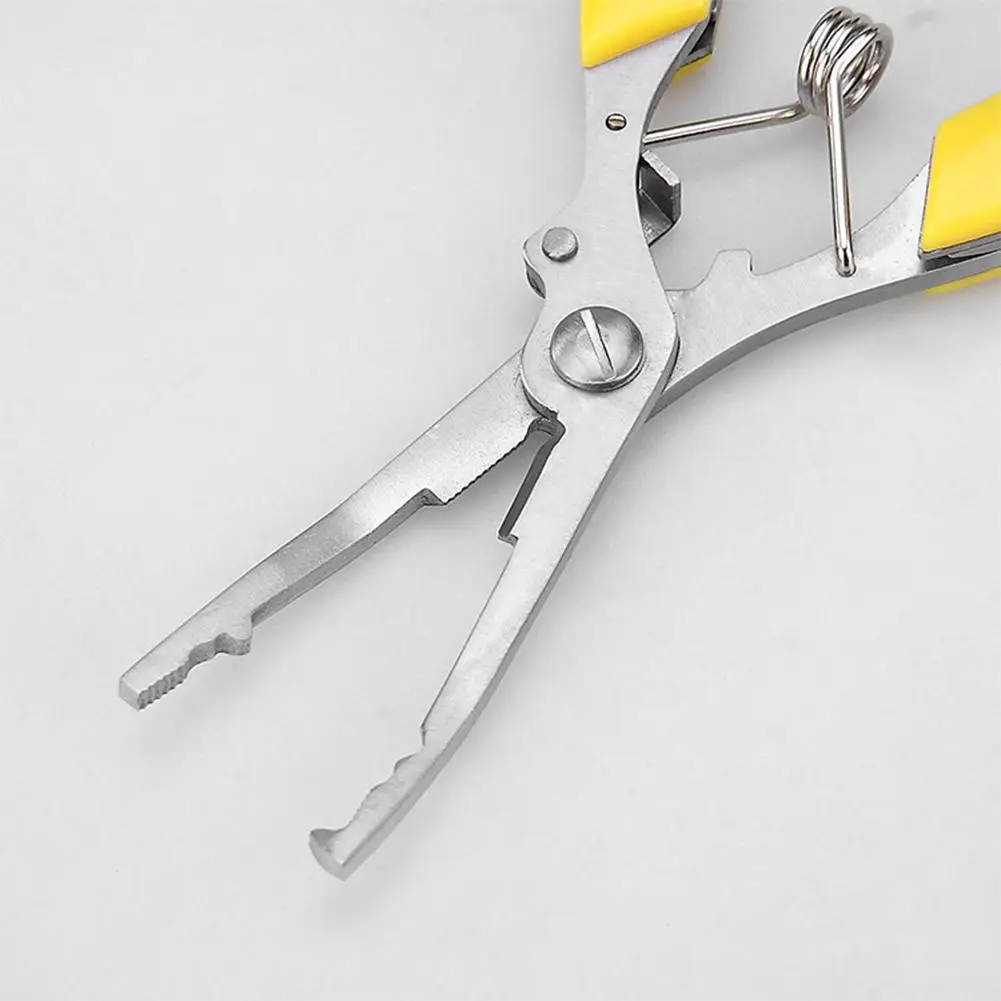 

Multifunctional Foldable Stainless Steel Fishing Pliers Scissors Line Cutter Portable Clips with Anti-lost Cable and Nylon Bag