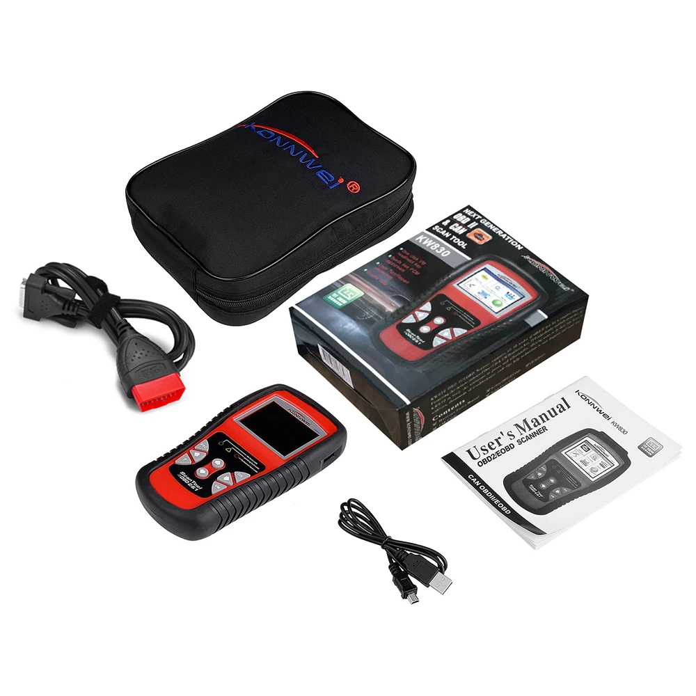 

KW830 Car Diagnostic Scanner OBD2 Automotive Scanner for Universal Auto Diagnosis Fault Error Code Reader With Retail box DY303