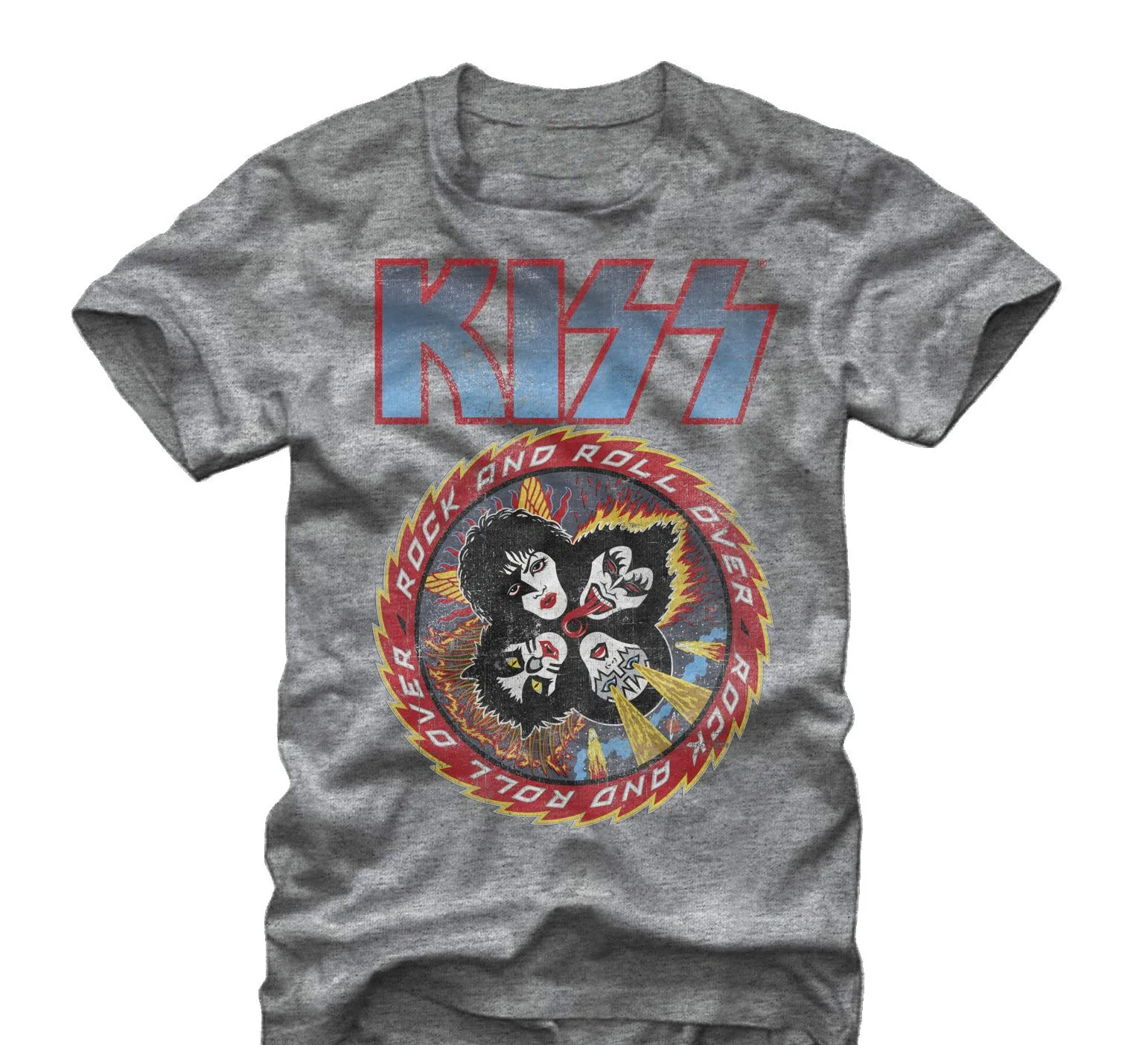 

Funny Men T Shirt Women Novelty Tshirt Kiss Men'S Rock And Roll Over T Shirt