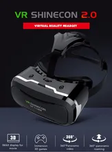 Shinecon VR 2.0 3D Virtual Reality Glasses Headset Immersive Helmet vr box Head Mount For 4.7-6′ Phones + Remote Controller