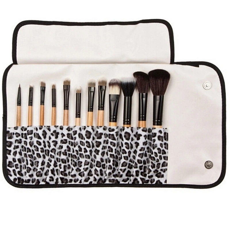 12PCS Make up Brush Professional Cosmetic Facial Makeup Brush Kit set��leopard print�� (3)