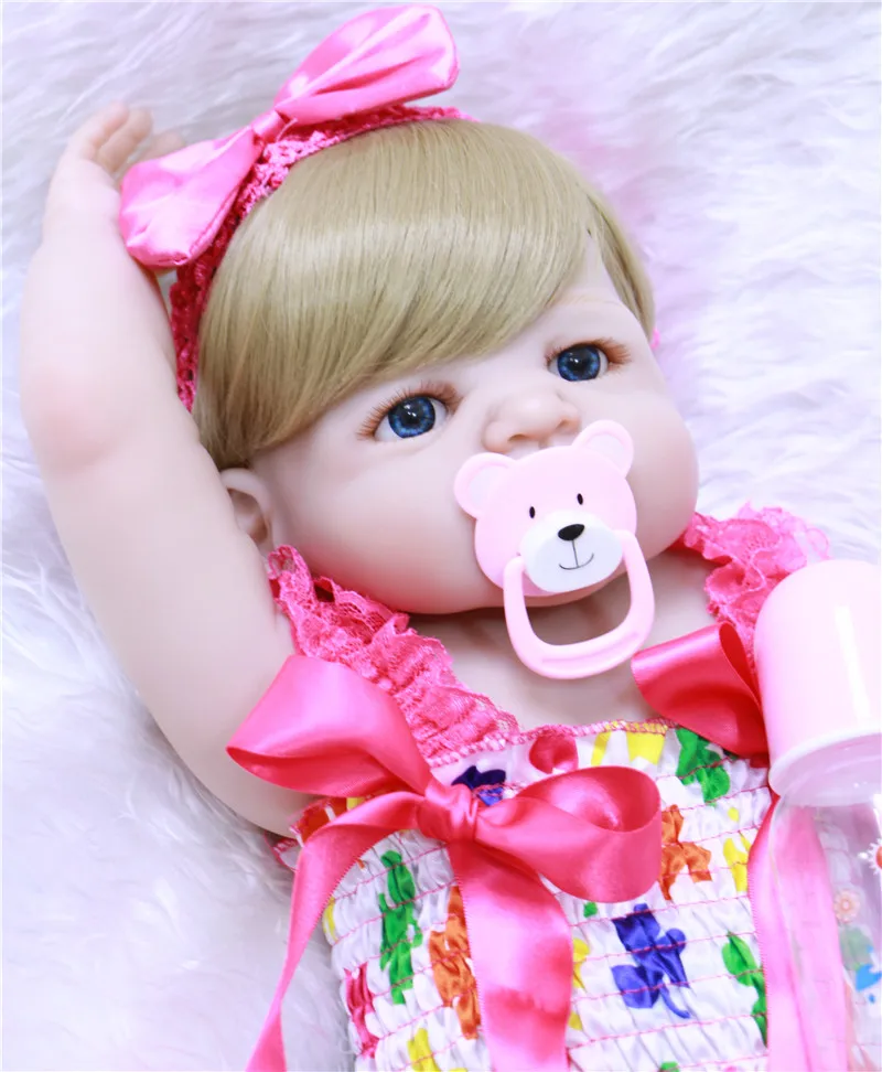 Buy 22" Full body silicone reborn baby doll girl real
