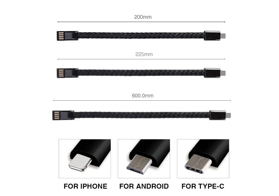 VIP Link спортивный заряжатель USB браслета кабель для передачи данных для мобильного телефона Быстрая зарядка быстрая iphone X 7 8 plus samsung S8 провод портативный