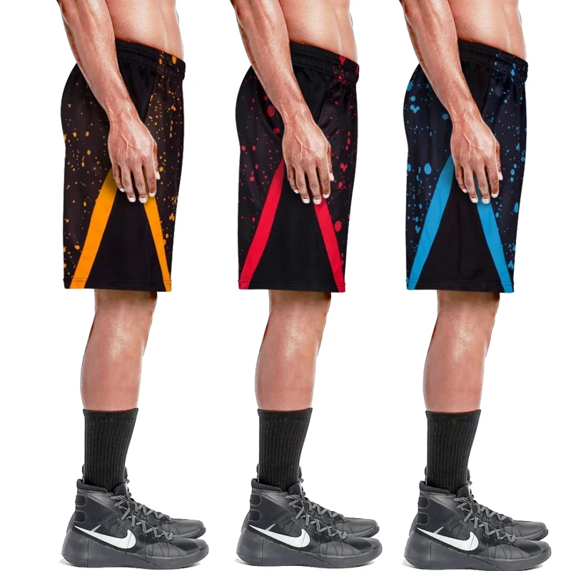 Баскетбольные шорты с карманами быстросохнущие дышащие баскетбольные шорты для тренировок мужские фитнес-спорт свободные шорты