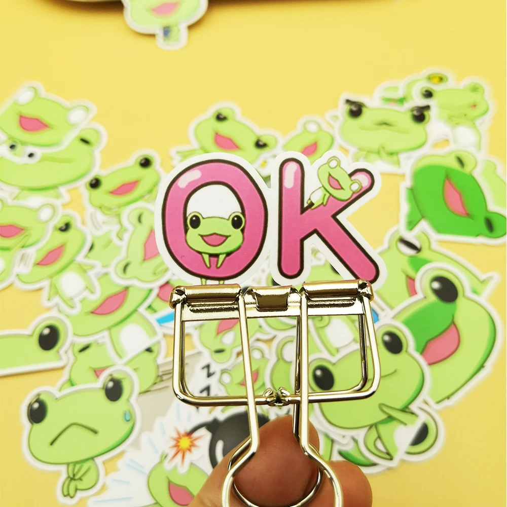 

20/40pcs Cute Funny Little Frog Decorative Waste Paper Sticker DIY Craft Sticker Photo Diary Decoration