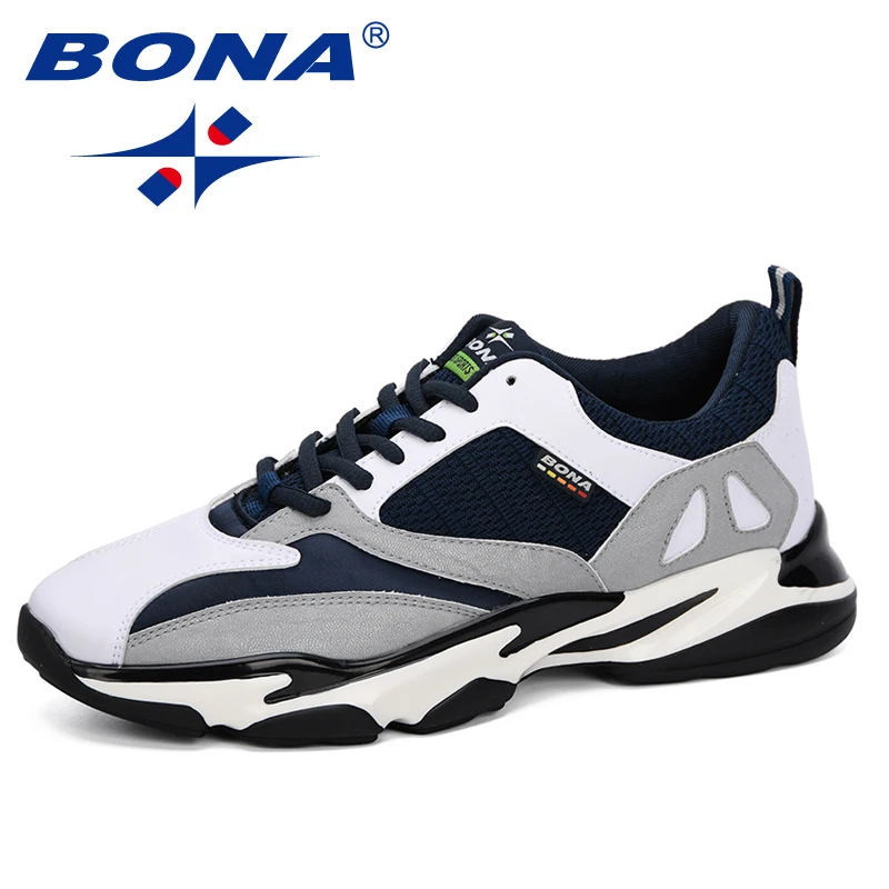 BONA Мужская обувь для бега на шнуровке, кроссовки для мужчин, уличная спортивная обувь для мужчин, сетчатые спортивные кроссовки для мужчин, для прогулок, бега, Hombre