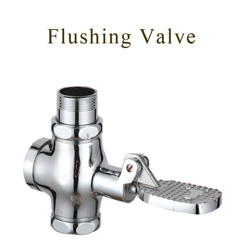 Tempo de Atraso Válvula de Descarga Frete Grátis Squatting Flushing Válvulas Válvula Fezes Pedal Flushômetro pé Conduzido Pan