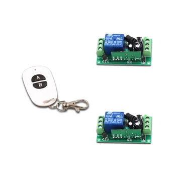 

Special Design Oval 315/433MHZ DC9V12V24V 1CH RF Wireless Remote Control Switch Transmitter &2Receiver for Smart HomeA=ON B=OFF