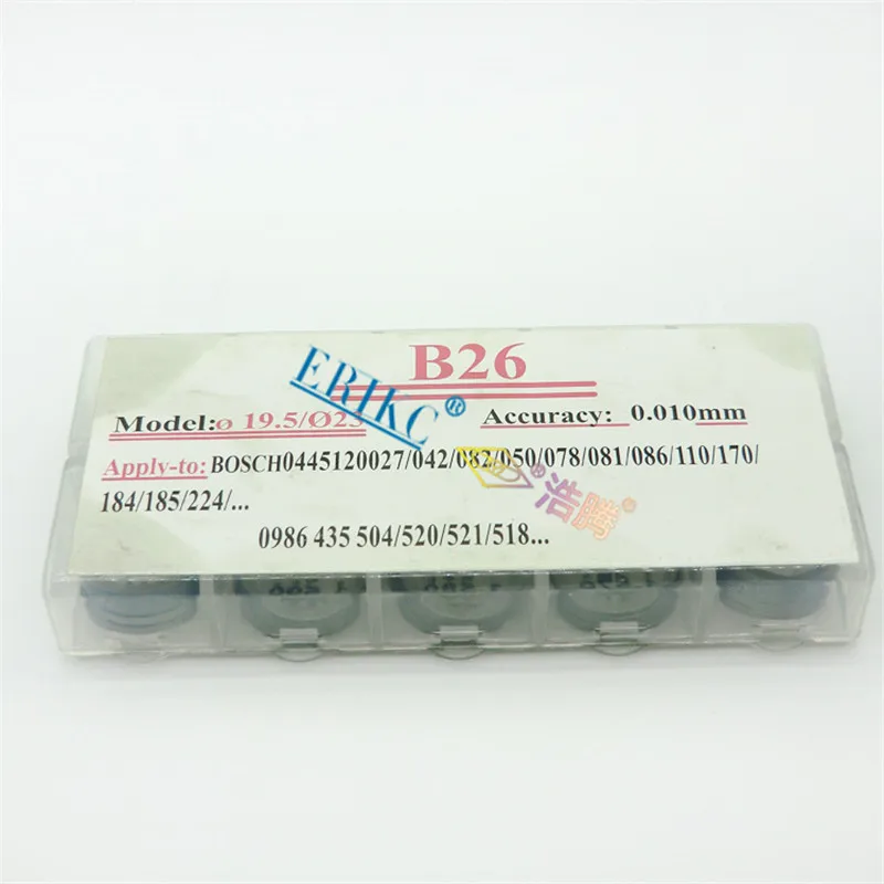  ERIKC B26 Shims Injector Gaskets Kit Size:1.56--1.60mm Nozzle Needle Valve Lift Adjusting Washers D