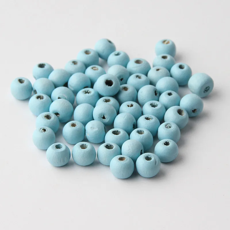 200 шт 8 мм деревянные бусины без свинца деревянные результаты для поделок Детские игрушечное ожерелье пустышка зажим разделитель шарики шарик perle en bois