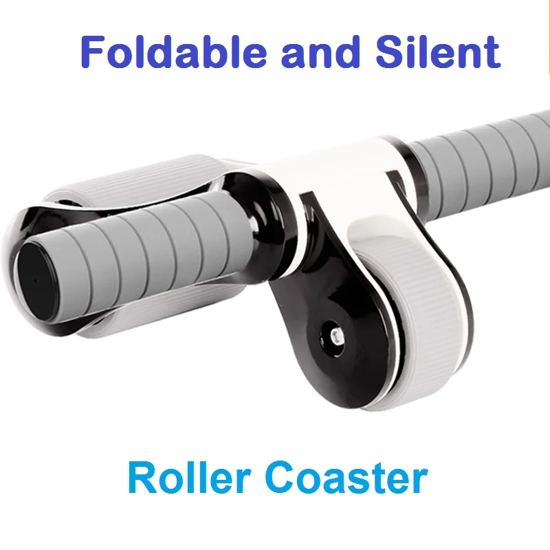 Foldable 프리미엄 ABS 더블 휠 AB 롤러 코스터 배꼽 운동 강도 훈련 롤러 체육관 피트니스