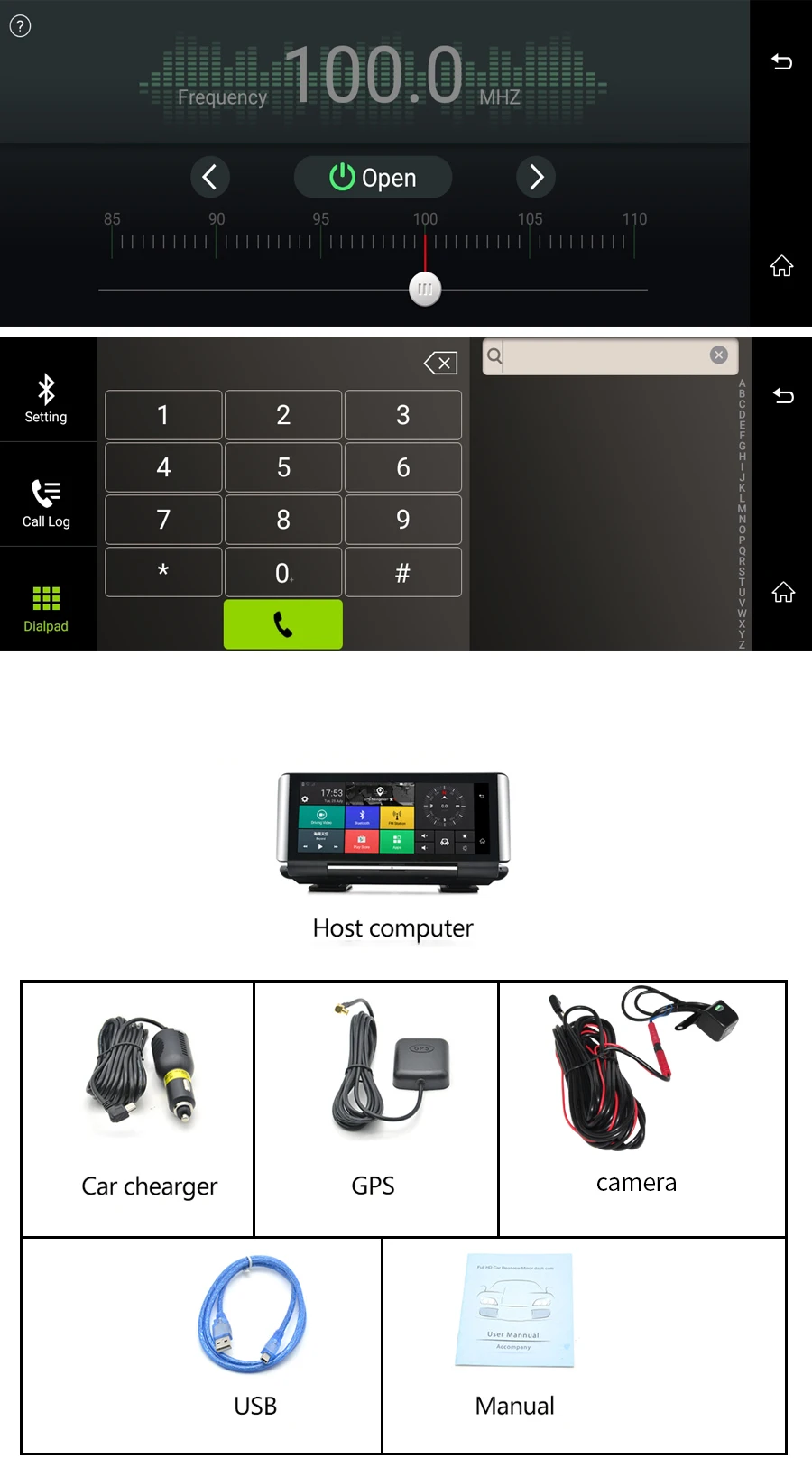 TOPSOURCE Автомобильные видеорегистраторы gps 4G ADAS 6,8" Android 5,1 Автомобильная камера wifi 1080P gps навигация avec enregistreur de voiture de recul изображение