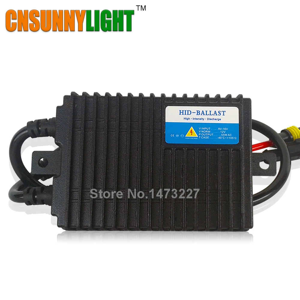 

CNSUNNYLIGHT Car Xenon HID Conversion Kit w/ Fast Start Slim Ballast Blocks Replace for Headlights All Light Bulbs AC 12V 55W