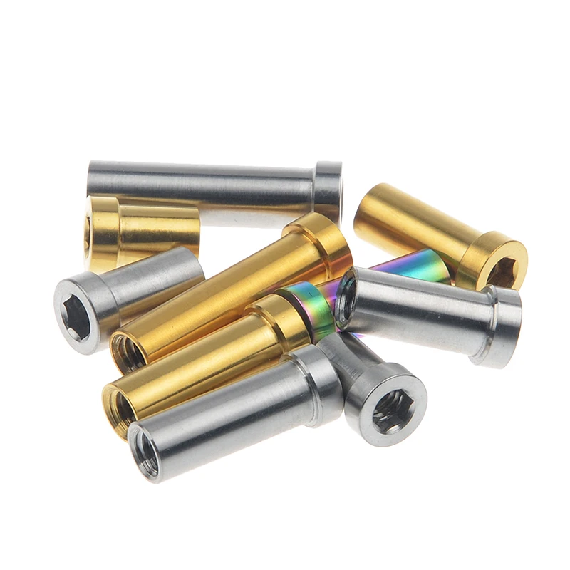 Wanyifa Bicycles Titanium M6 Nuts Ti Recessed Bike Brake Bolt Nut Length 13-37mm
