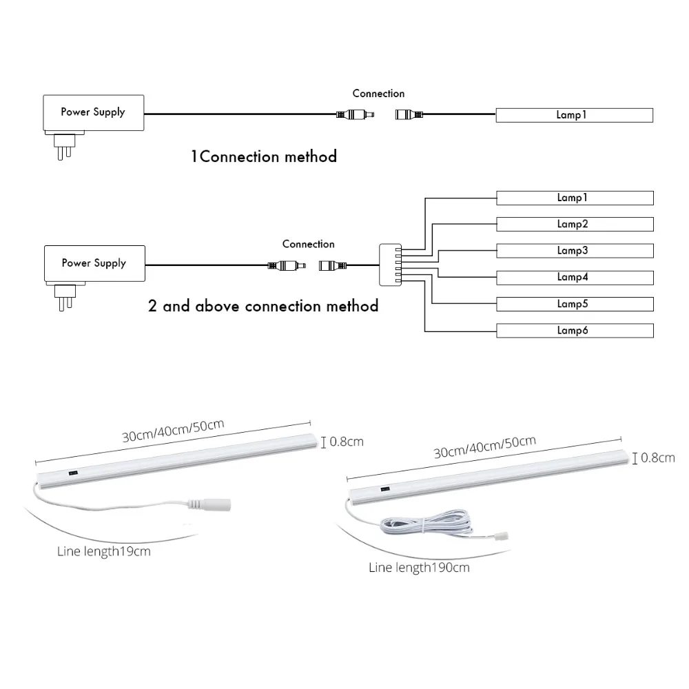 3 farben Hand Sweep Motion Sensor Bar Licht make-up spiegel Lampe LED Wand spiegel  Beleuchtung 30CM 40CM 50CM - AliExpress