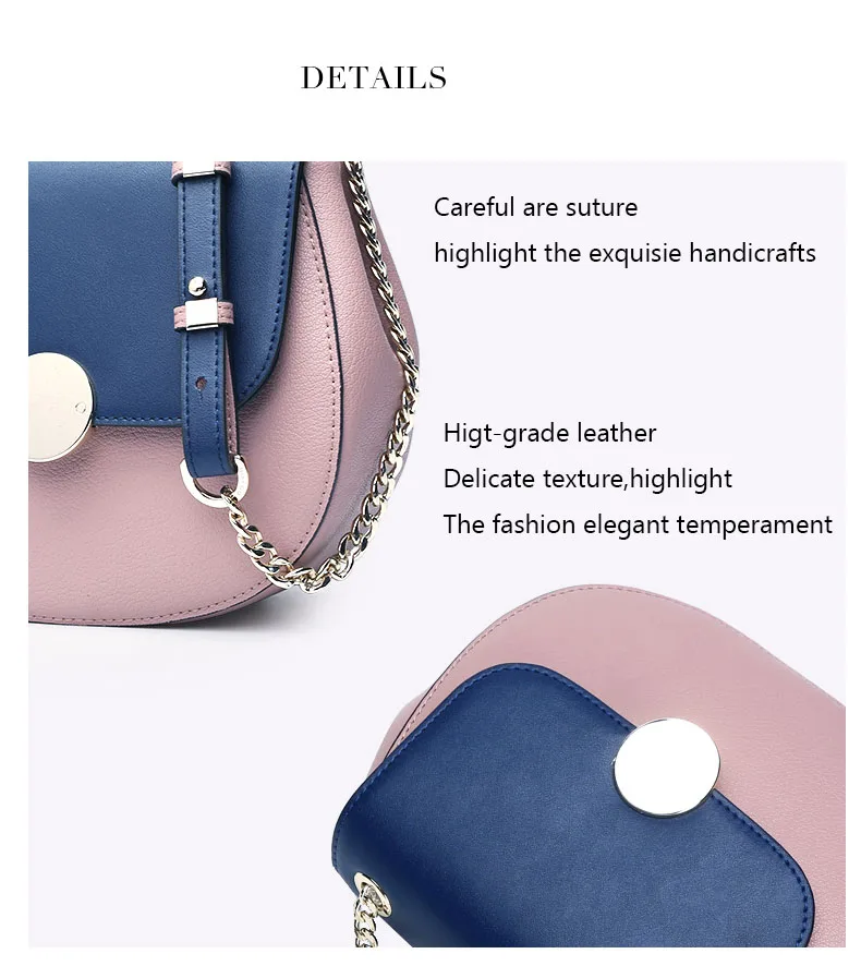 2017_15 HONGU Luxury Genuine Cow Leather Women Top-Handle Bag Female Chain Solid Shoulder Bag Ladies Zipper HaspTote Girl Versatile Bag