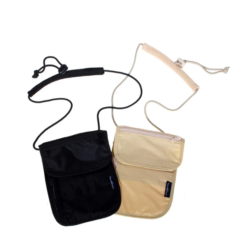 

1pcs Neck Hanging Travel Cover Wallet ID Holder Storage Money Bag Multifunction Card Package