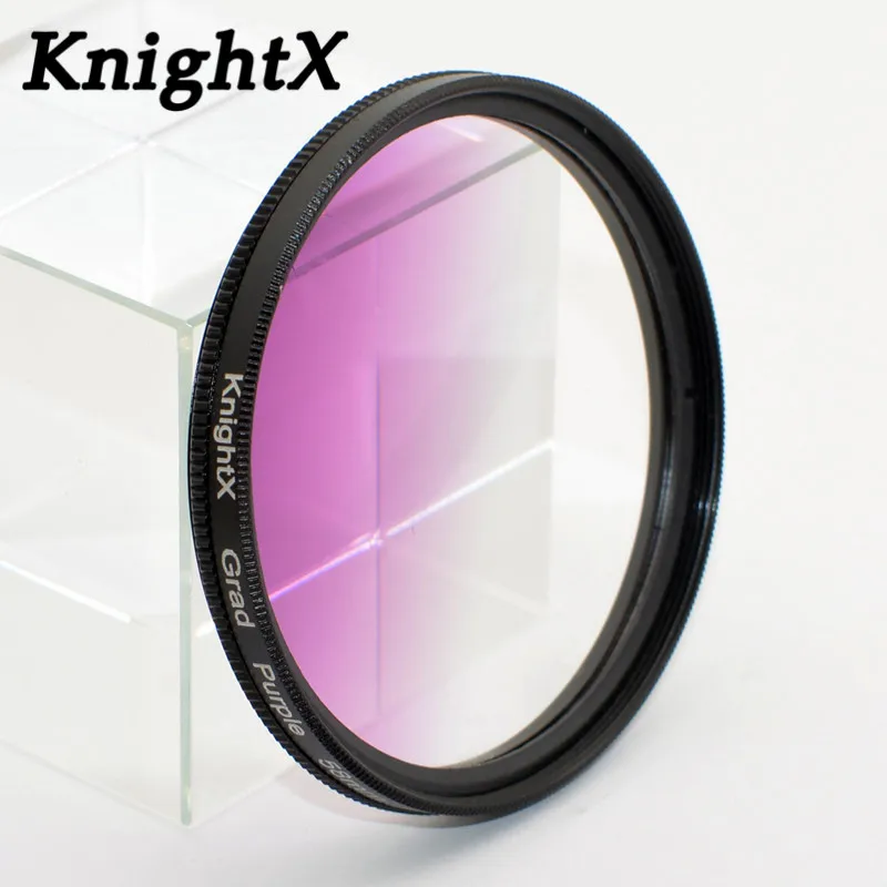 Цветной фильтр KnightX 24 49 мм 52 55 58 67 77 градиентный nd для объектива nikon canon sony eos фото dlsr