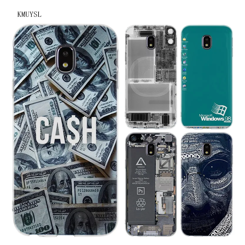 

KMUYSL Text painting Circuit board TPU Silicone Clear Soft Case Cover for Samsung Galaxy J5 J7 J3 2016 2017 Note 8