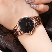 Women Watches Women GUOU Ultra Thin Stainless Steel Quartz Wrist watch Bracelet Rhinestones ladies watch montre Femme clock