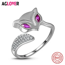 100% Sterling Silver Woman Ring Charm Fox Inlaid AAA Ruby Ring Female 925 Silver Fashion Jewelry 100% Sterling Silver Woman Ring Charm Fox Inlaid AAA Ruby Ring Female 925 Silver Fashion Jewelry