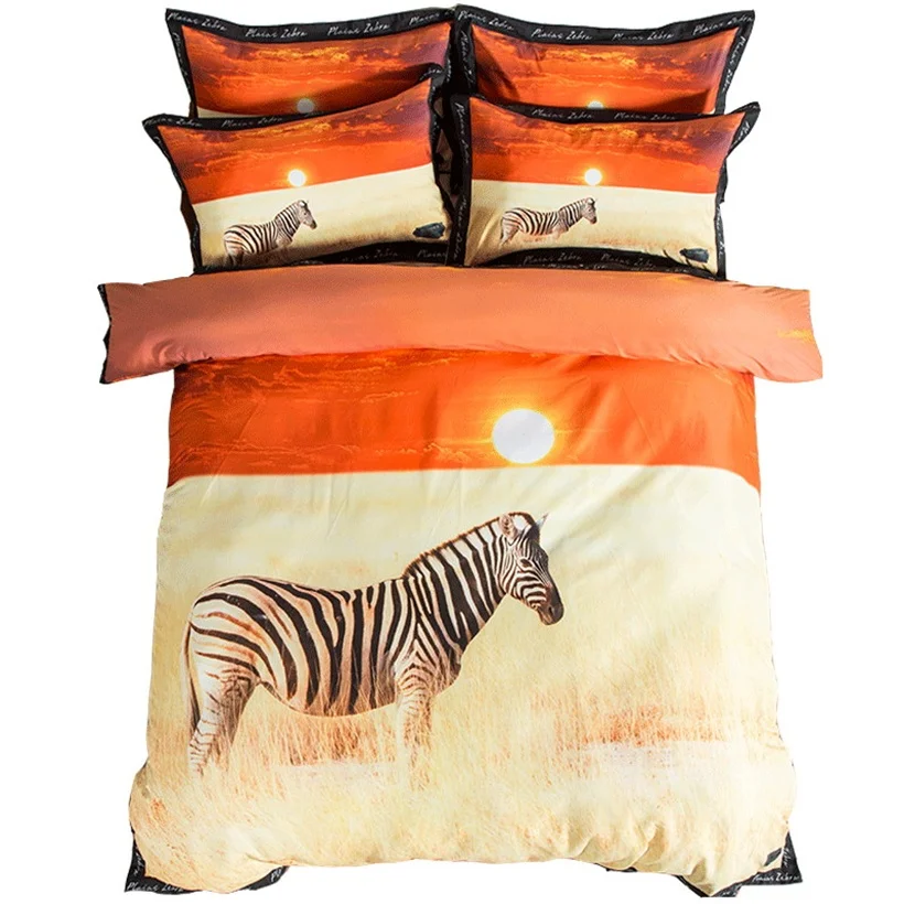 Zebra Animal Print Bedding Set Twin Queen King Size Duvet Cover