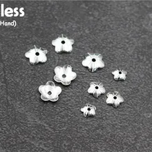 Uglyless Настоящее S 925 пробы серебряные цветы Бисер аксессуары ювелирные изделия DIY Мини Ручной Работы Выводы романтический цветочный Spacer
