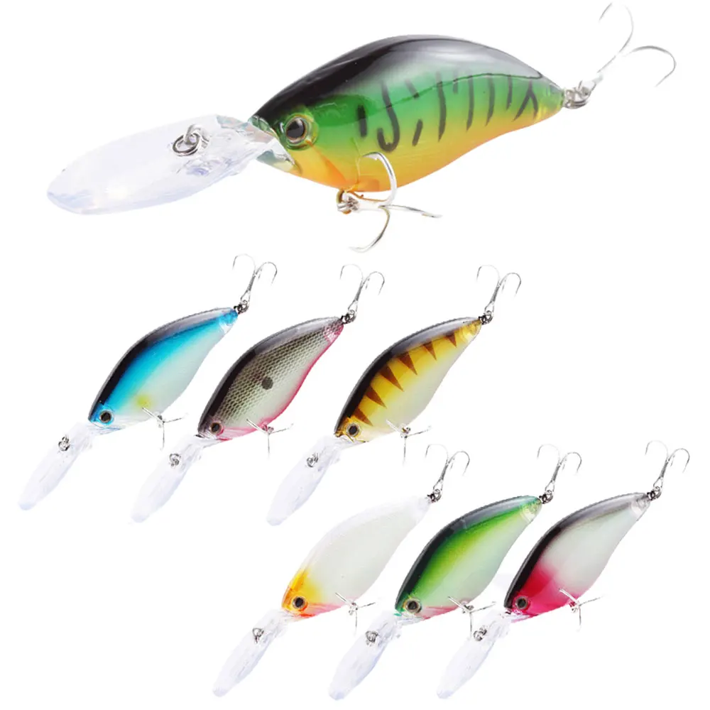 Crank Bait Trout Wobblers for trolling Crankbaits Fishing Lures 7cm 17.8g 7pcs Rattling Rap Hard