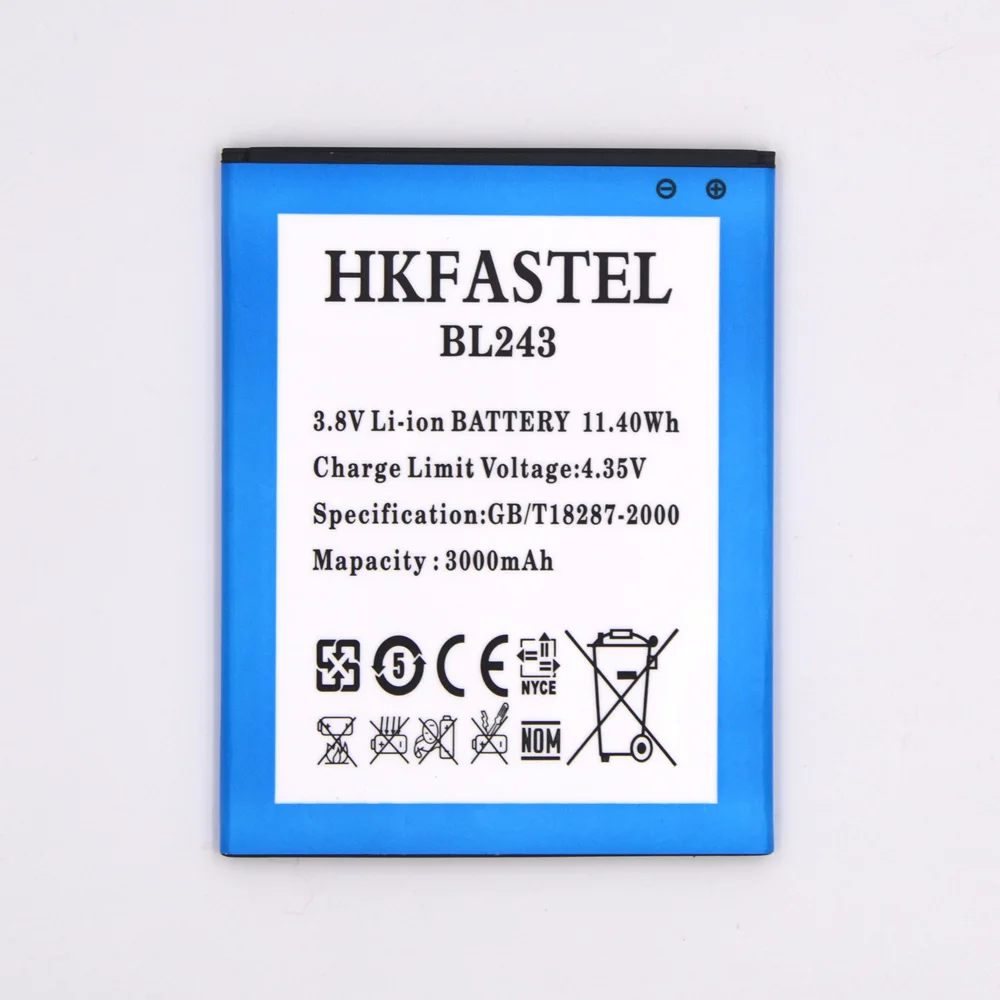 Hkfatel Новый BL243 BL 243 аккумулятор для lenovo Lemon K3 Note K50 T5 A7000 A5500 A5600 Оригинальные