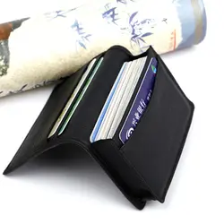 1 шт 2019 Новый стиль мужские черные из искусственной кожи кредитной карты ID держатель визитных карточек Бумажник Кредитная держатель для