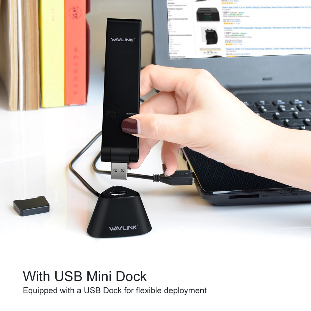 Мини Док станция 1300 Мбит/с двухдиапазонный USB адаптер Wi Fi 2 4G/быстрая беспроводная