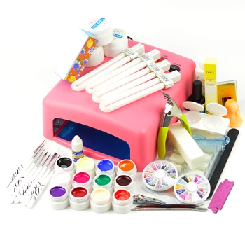 

Top Coat Gel Polish Kit Manicure Sets & Kits 36W Lamp For Nails 12 Color UV Gel Nail Brushes Nail Art Tools Base Gel