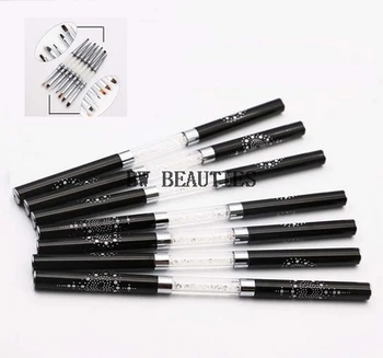 

200Pcs/Lot Hight Quality Double Head Nail Art Brush Pen Dual Head UV Gel Nail DIY Lining Painting Manicure Sculpture Tool