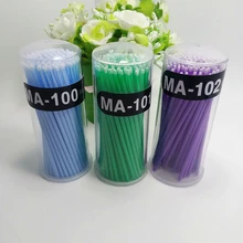 2 бутылки ватных тампонов, пригодный для наращивания ресниц, микро-БРУХ аппликатор 200 шт. микрофибра палочки для макияжа Инструменты