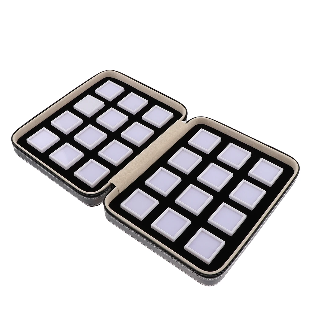 

24 Grids Jar Foam Insert Tray Jewelry Display Organizer Gemstones Beads Storage Case 255 x 205 x 60mm