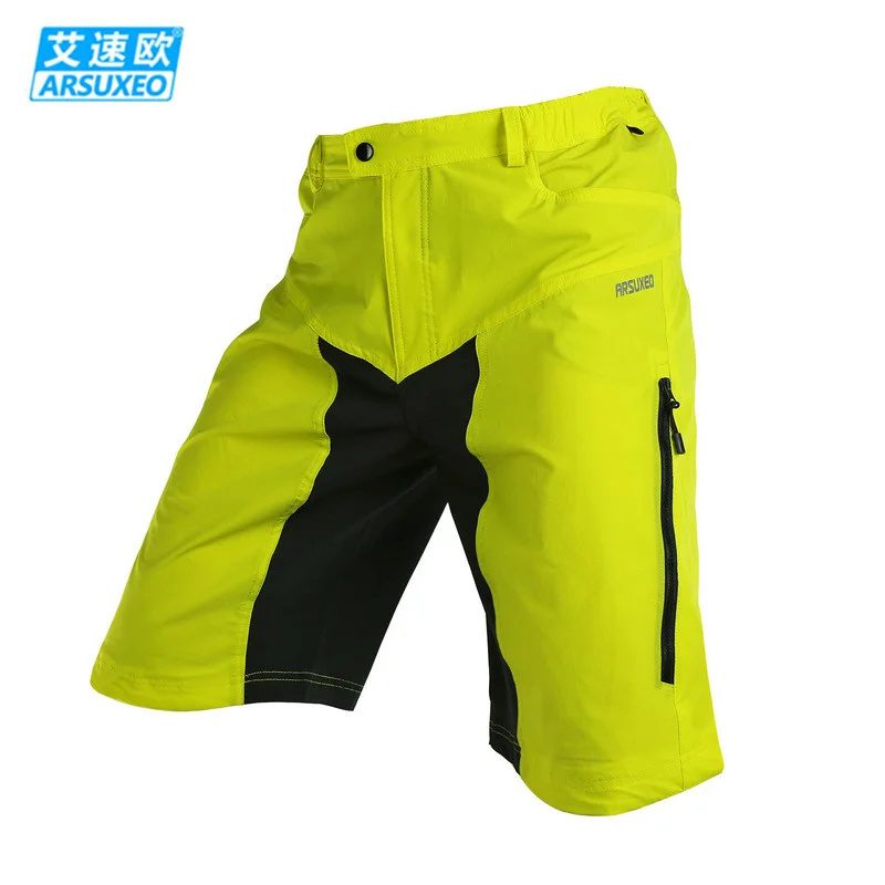 Goedkoop ARSUXEO mannen Downhill DH MX MTB Mountainbike Shorts Ademend Outdoor Sport Fiets Fietsen Shorts Met 3D Gewatteerde 2 kleuren